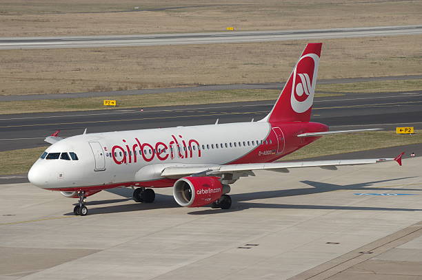 Airbus A319-112 of Air Berlin stock photo