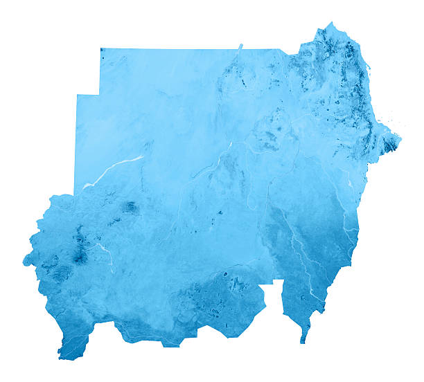 수단 2011 topographic 맵 격리됨에 - sudan 뉴스 사진 이미지