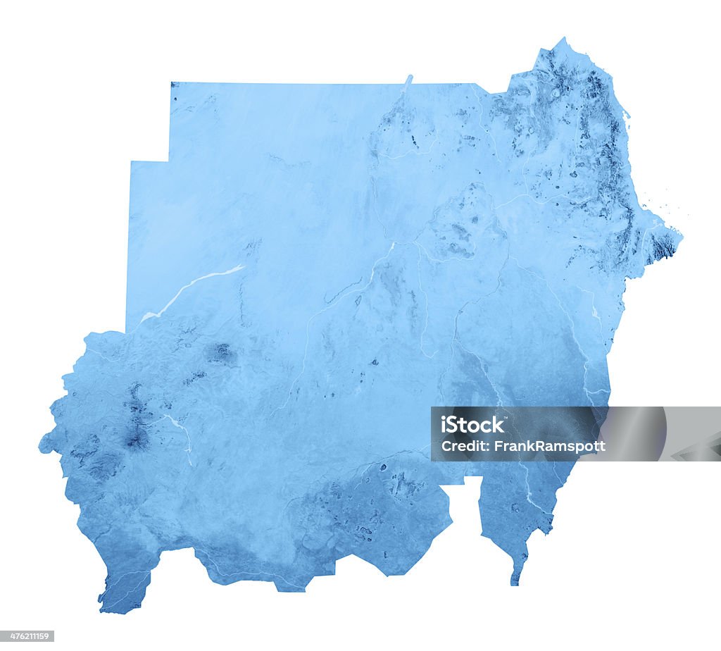 Sudan 2011 mapy (Map) topograficznej puste - Zbiór zdjęć royalty-free (Sudan)