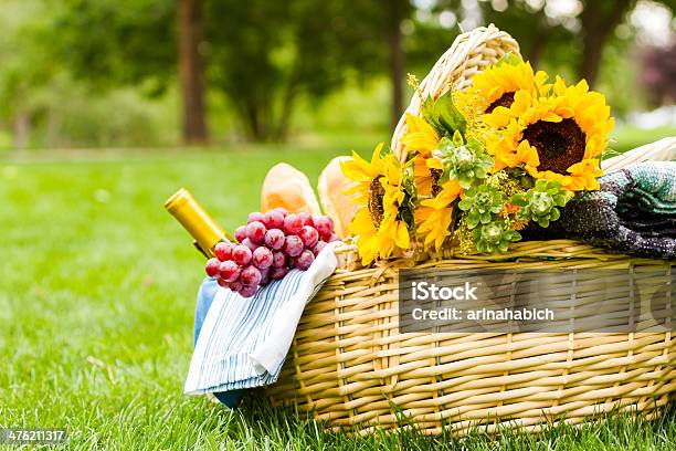 Picnic Stock Photo - Download Image Now - Basket, Bread, Cigarette Lighter