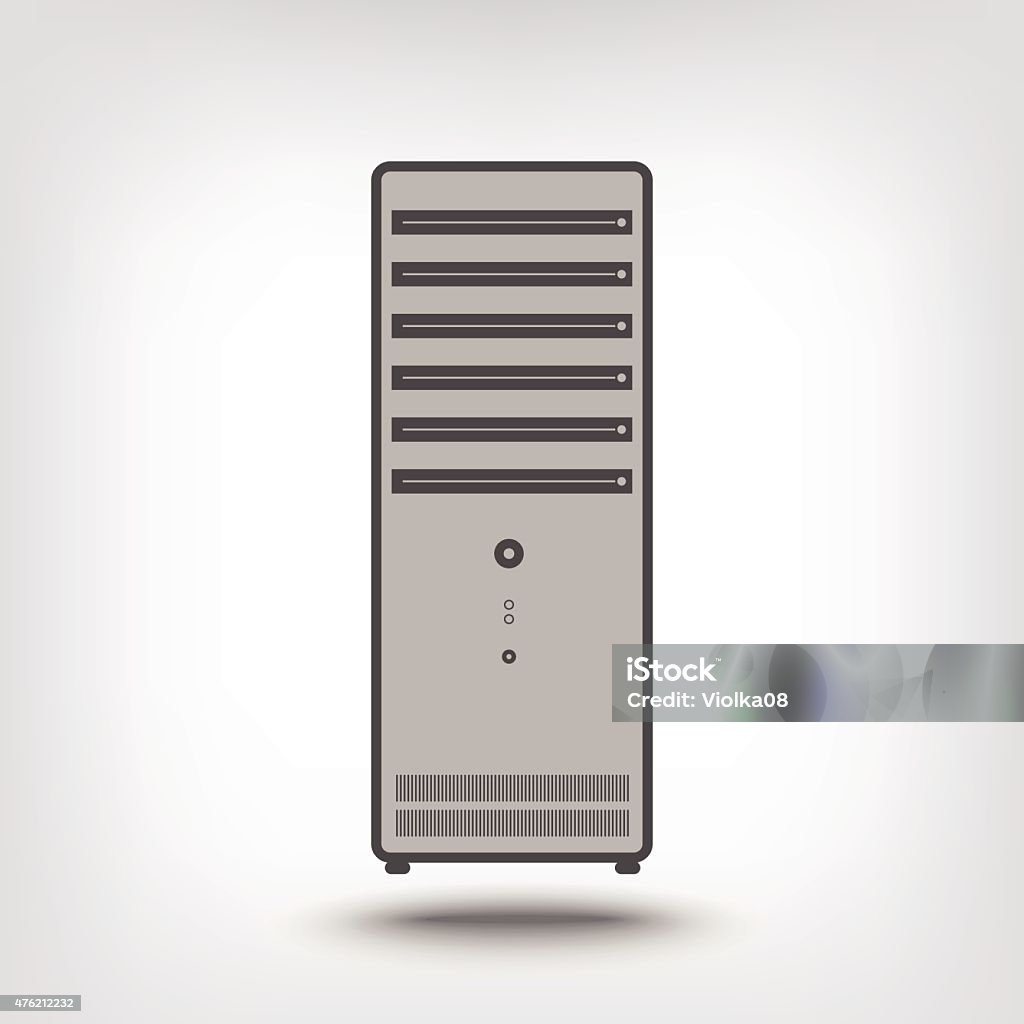 Vector Desktop Case Computer Case Stock Illustration - Download Image Now - Tower, Desktop ...