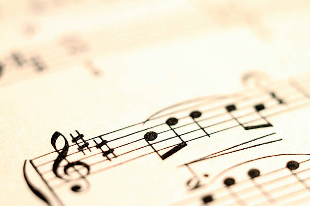 istock Close up of music score 476212644