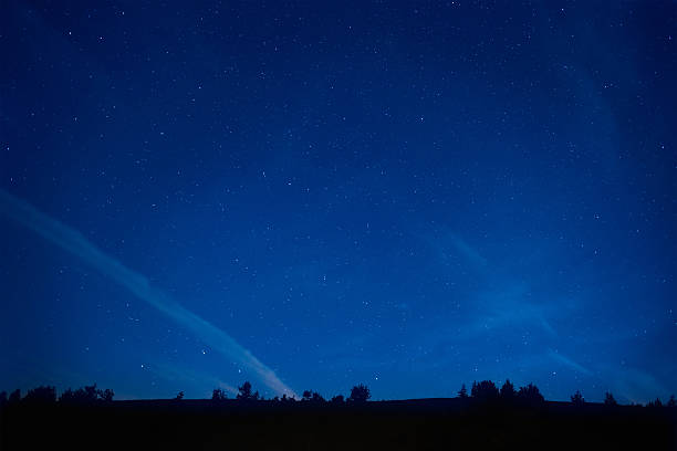 istock Blue dark night sky with stars. 476216980