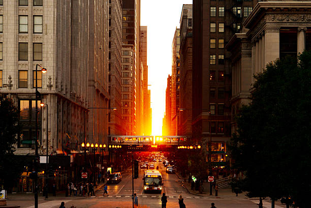 Chicago Magnificent Mile Sunset