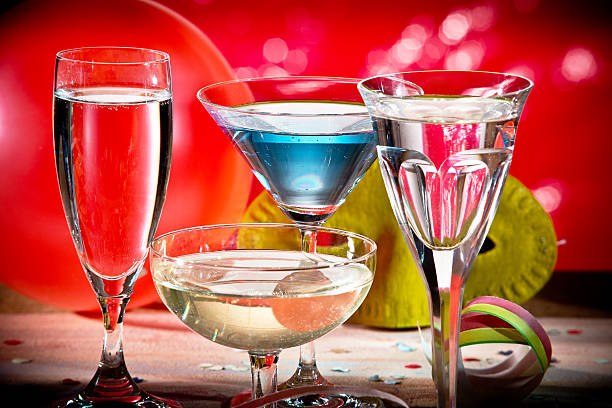 istock Wine Glasses With Carnival Decoration 476217469