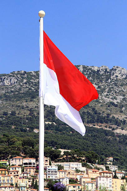 istock Monaco flag at Monte Carlo 476217619