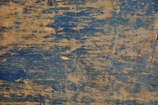 Texture of blue grunge plywood.