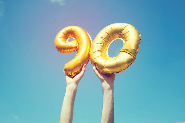 istock Gold number 90 balloon 476219700