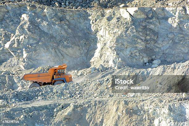 Big Yellow Mining Truck Stock Photo - Download Image Now - 2015, Agricultural Machinery, Backhoe