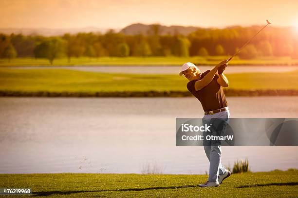 Senior Golf Player With Copyspace Stock Photo - Download Image Now - Golf, Senior Adult, Luxury