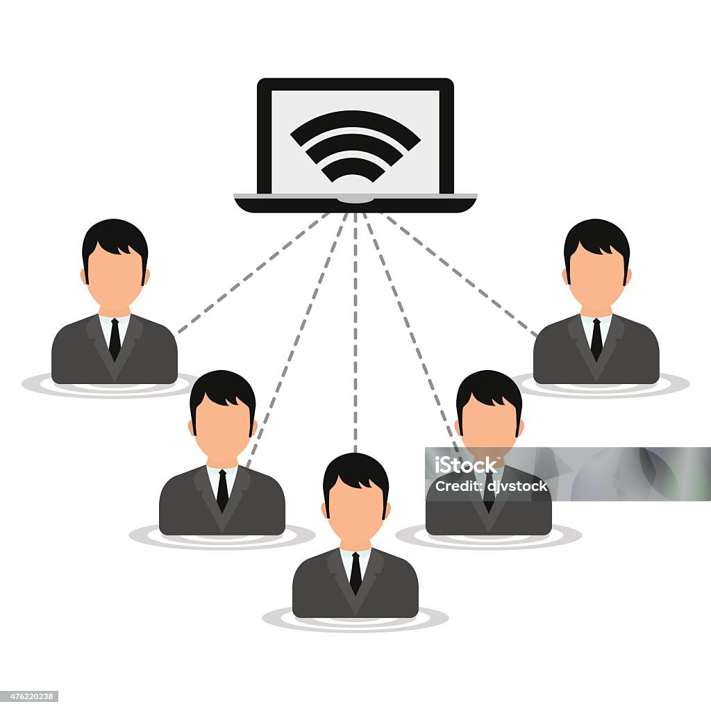Networking Design Vector Network Design Stock Illustration - Download Image Now - 2015, Abstract ...