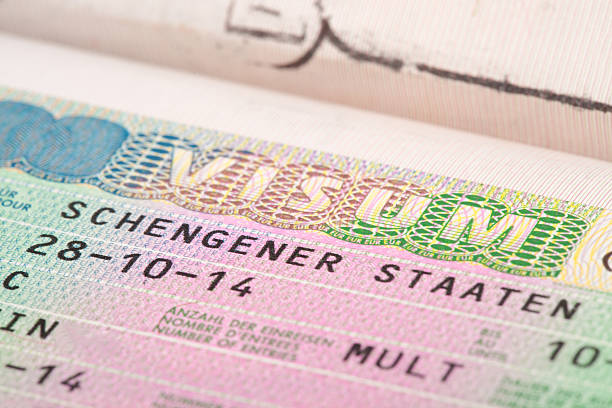 istock European Union Schengen countries visa in passport 476222676