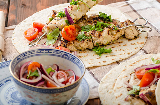 istock Turkey kebab with parsley salsa 476226962