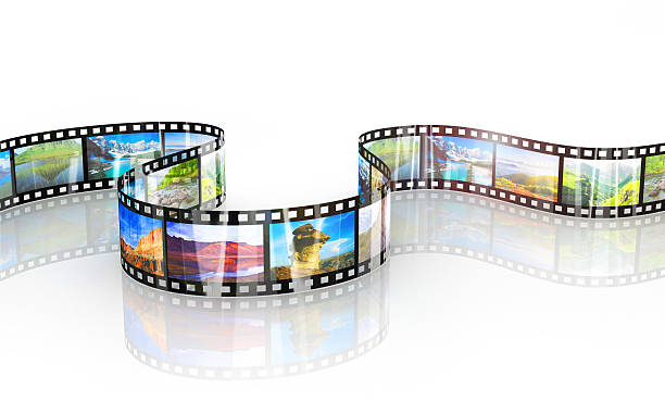istock Photo film with reflection on white 476227301