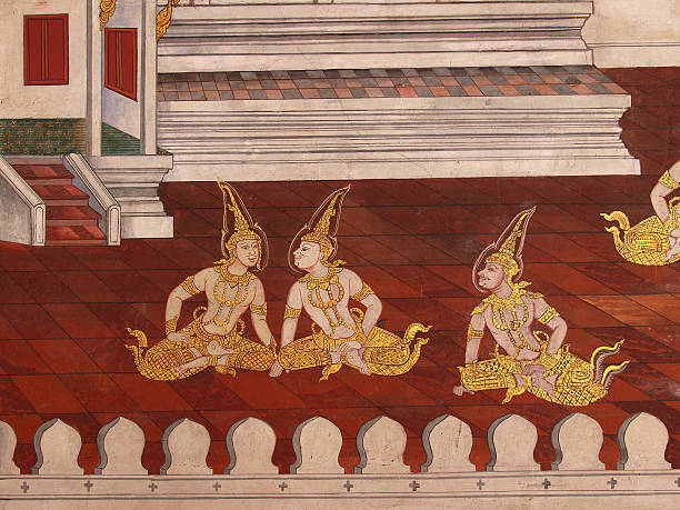 istock Wall art painting in temple Thailand 476227667