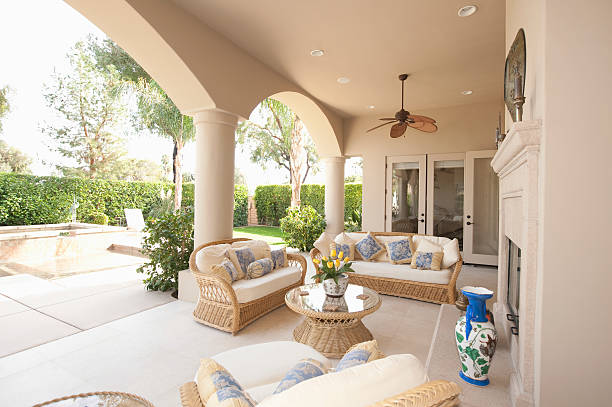 istock Outdoors Room With Wicker Furniture 476227867