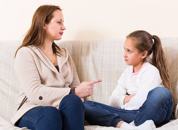 istock Mother scolding little daughter 476228672