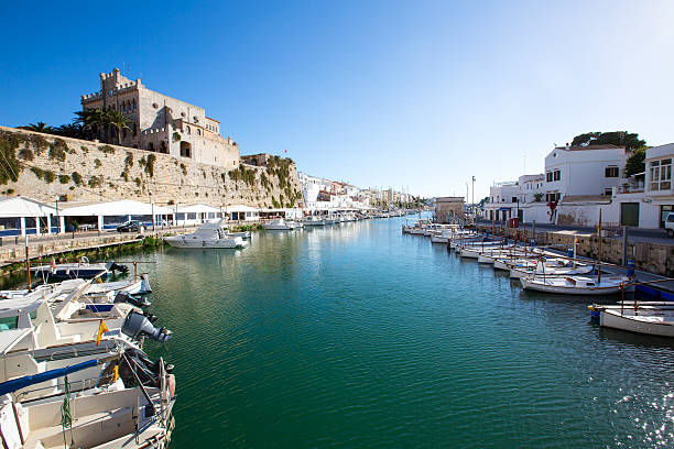 istock Ciutadella Menorca marina Port view Town hall 476229220
