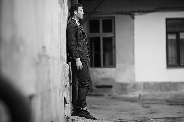 istock Confident man posing in selvedge  jeans 476229296