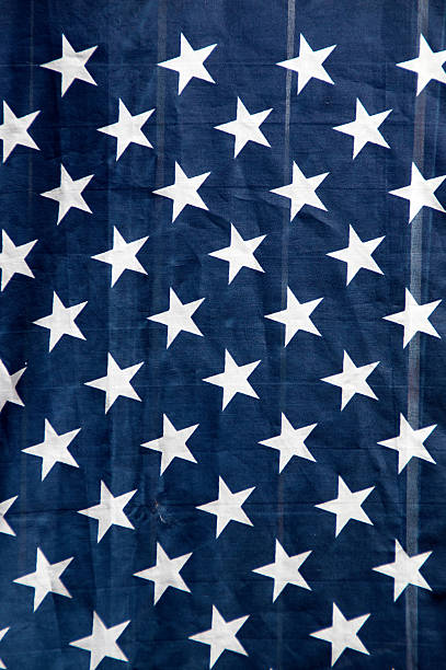 istock stars of US flag hanging vertically 476230280