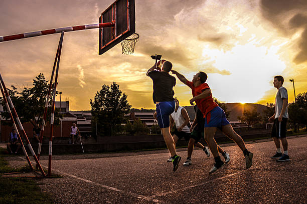 istock Street basketball at sunset 476230292
