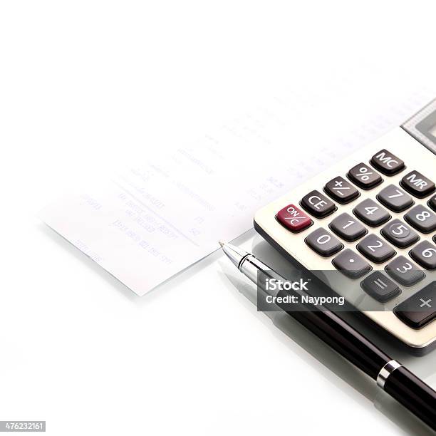 Calculator With Pen And Shopping List Stock Photo - Download Image Now - Business, Calculator, Dieting