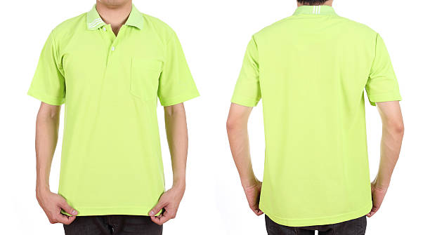 istock blank polo shirt set (front, back) on man 476233120
