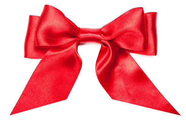 istock Beautiful red bow isolated on white background 476236439