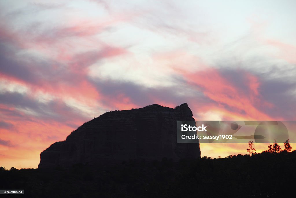 Pôr do sol Céu dramático de Justiça Butte - Royalty-free Arizona Foto de stock