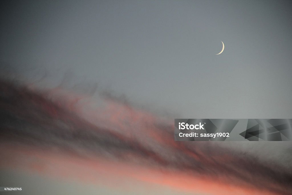 Cielo drammatico Tramonto della luna - Foto stock royalty-free di Luna