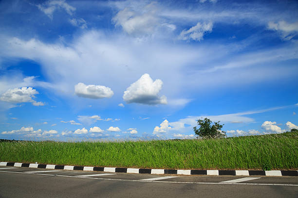 country road side stock photo