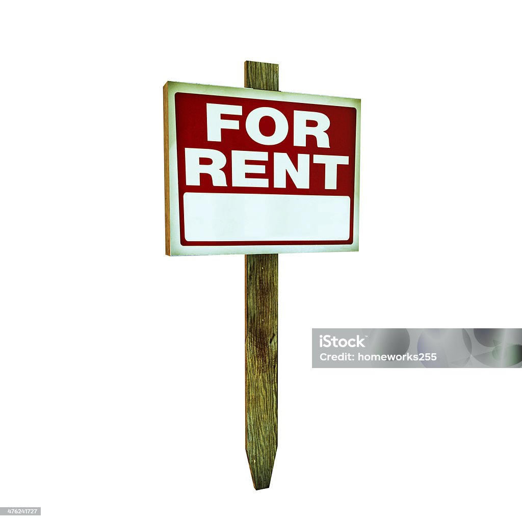 for rent sign for rent sign isolated on white background Cut Out Stock Photo