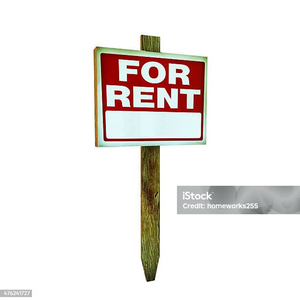 For Rent Sign Stock Photo - Download Image Now - Cut Out, For Rent Sign, Commercial Sign