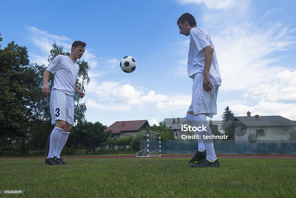 Joueurs de football s'entraîner - Photo de Adulte libre de droits