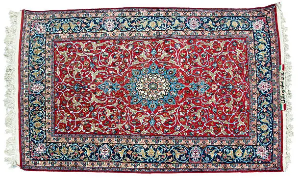 This Tabriz carpet was handmade in Iran.
