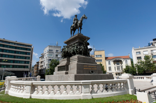 Restored monument of Tsar Alexander II of Russia in Sofia.