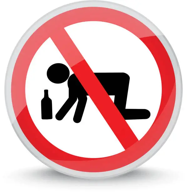 Vector illustration of Stop Alcoholism!