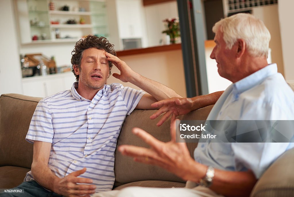 Dealing with disagreements Shot of a man and his father having an argumenthttp://195.154.178.81/DATA/i_collage/pu/shoots/804766.jpg Arguing Stock Photo
