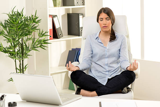 istock Businesswoman Meditating 476251918