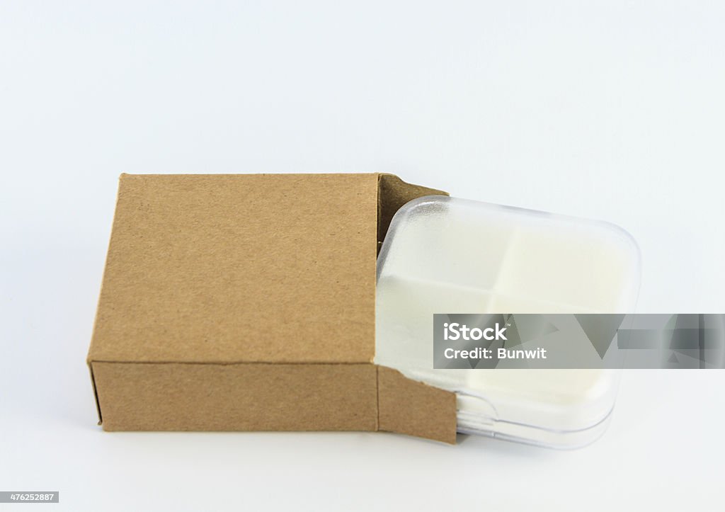 Branco pillbox - Foto de stock de Alimentação Saudável royalty-free