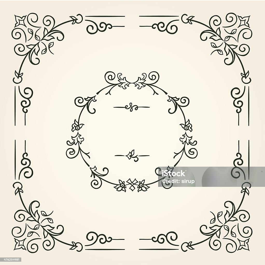 Fronteira quadro vintage ornamentais retangular - Vetor de Antiguidade royalty-free