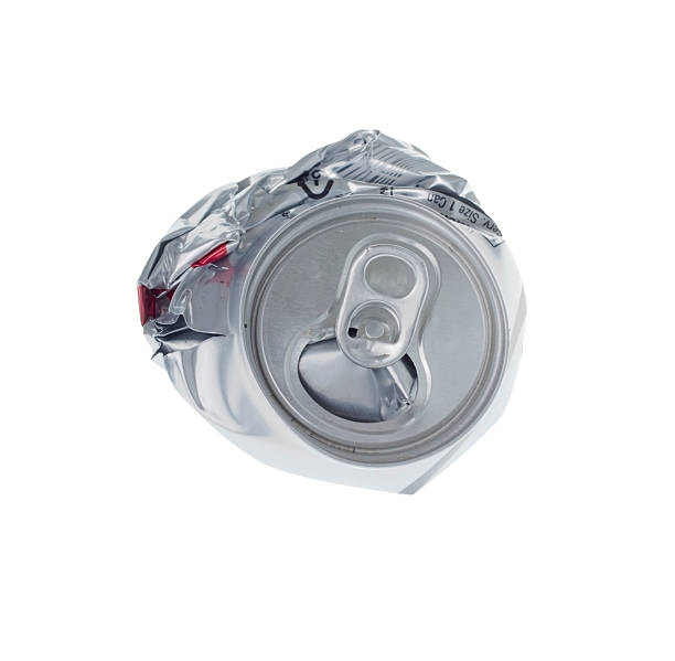 istock Top view of broken soda can isolated on white background. 476255143