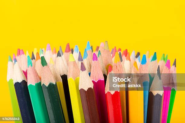 Colored Pencils Stock Photo - Download Image Now - Artist's Palette, At The Edge Of, Black Color