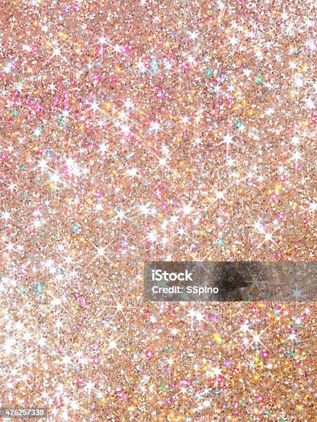 Orange Polarization Pearl Sequins Shiny Glitter Background Stock Photo - Download Image Now