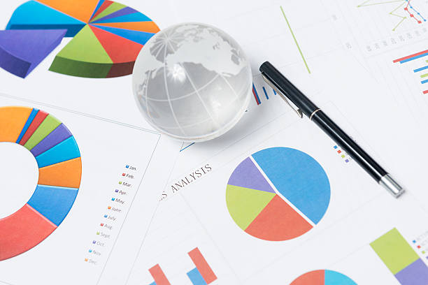 istock Business presentation with glboe and chart on the desk 476257586