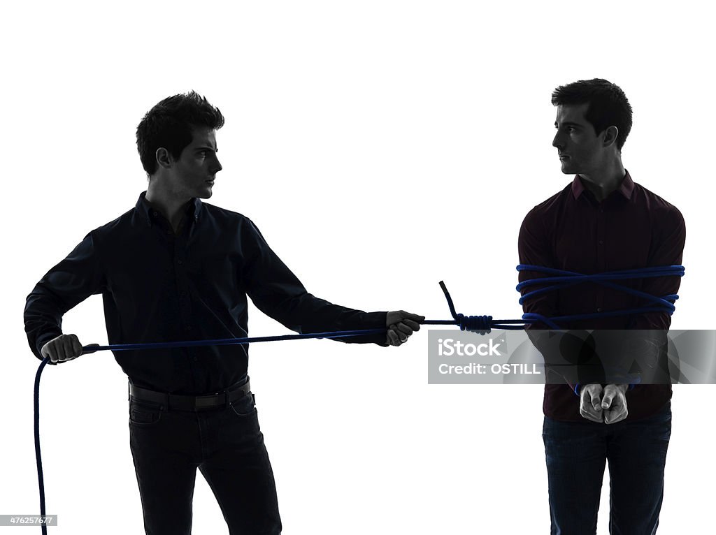 Zwei Männer Zwillingsbruder Freunden silhouette - Lizenzfrei Das Böse Stock-Foto