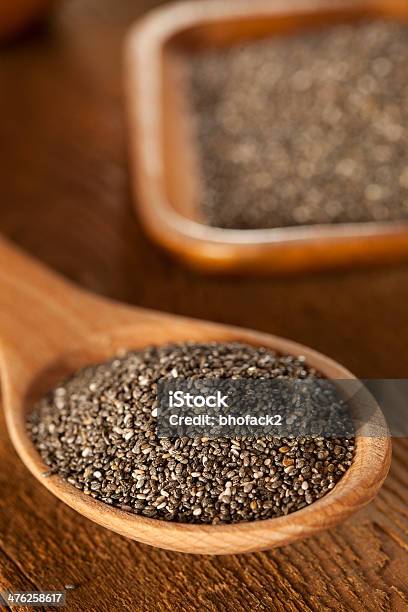 Organic Dry Chia Seeds Stock Photo - Download Image Now - Acid, Antioxidant, Brown