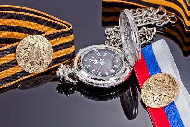 istock memorable icon, St. George's ribbon and watch 476262142