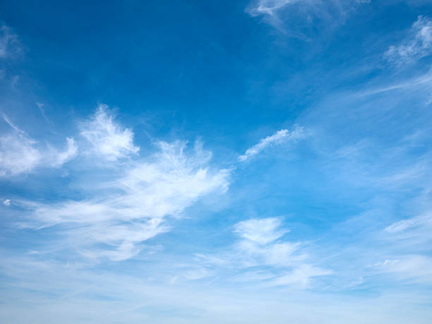 fluffy clouds in the sky - blue sky bildbanksfoton och bilder
