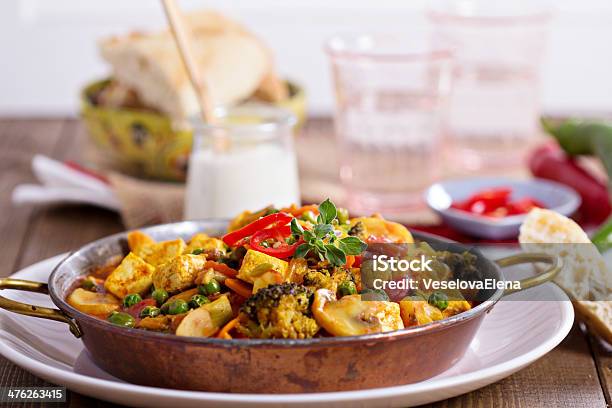 Vegan Curry With Tofu And Vegetables Stock Photo - Download Image Now - Curry - Meal, Curry Powder, Green Color